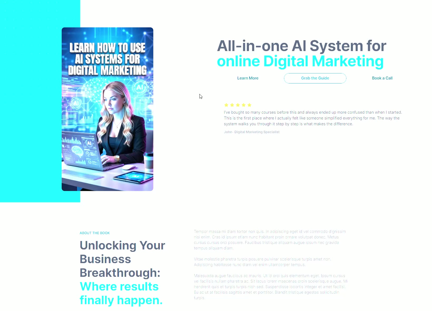 The Landing Page Funnel Template preview — a ready-made Systeme.io funnel