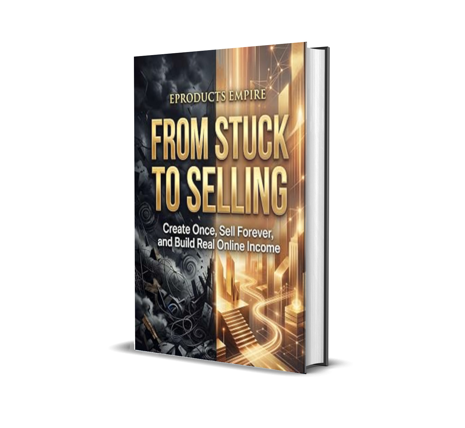 From Stuck to Selling book cover — Create Once, Sell Forever, and Build Real Online Income